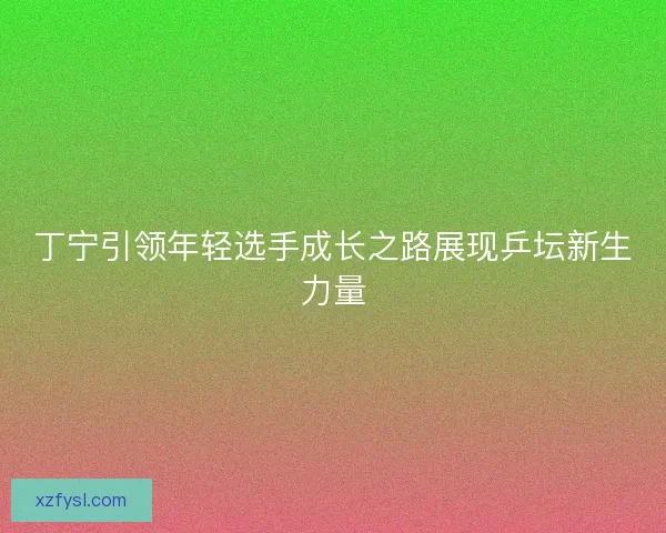 丁宁引领年轻选手成长之路展现乒坛新生力量